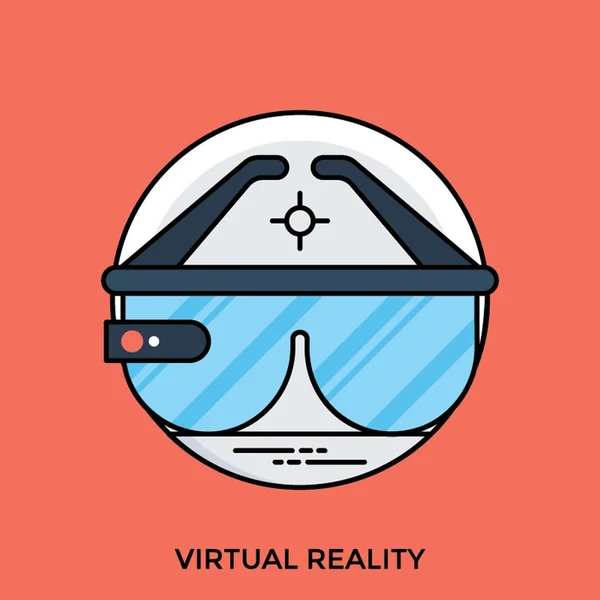 Icono Con Gafas Vista Zoom Que Caracteriza Realidad Virtual — Vector de stock