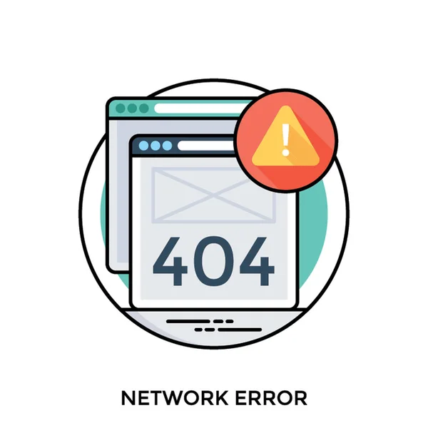 Веб Страница Знаком Ошибки Сверху Цифрой 404 Экране Значок Сетевой — стоковый вектор