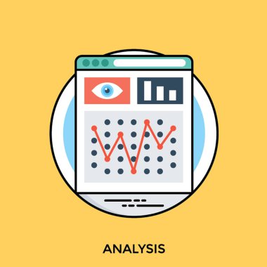 Web sitesi istatistiksel analiz bayraklarında online grafik, grafik yorumu ile gömülü 