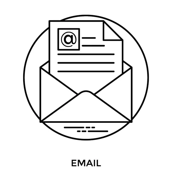 在信封内显示 Web 文档的图标似乎正在发送一个代表电子邮件概念的地方 — 图库矢量图片