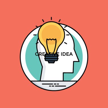 Beyin düşünme ve beyin, bir yaratıcı fikir kavramı evinde yanan ampul 