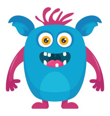 Bir ünlü moshi monster karakter bir simge kabarık gövde ve büyük kulakları ile