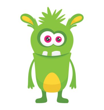 Tüylü gövde ve gevşek eller canavar kukla resmeden ile korkunç bir canavar 