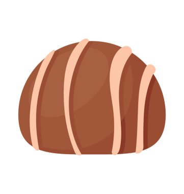 Karanlık pralin çikolata lezzetli şeker düz simge görüntüsü 