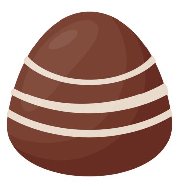 Çeşitli karanlık çikolatalı pralin şekerleme düz simgesi tasarım 