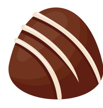 Çeşitli karanlık çikolatalı pralin şekerleme düz simgesi tasarım 