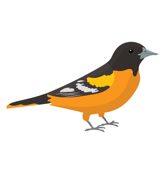 Небольшой воробей, похожий на птицу в желтом и черном, изображающий плоцеиды
 