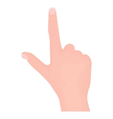 İlk parmak ve başparmak parmak işareti ifade eden işaret yapısındaki 