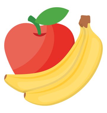 Sağlıklı Gıda sağlıklı kahvaltı, elma ve muz 