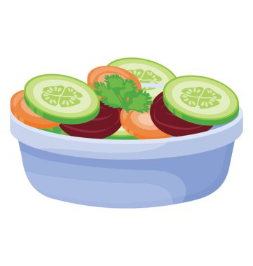 Bir kâse salatalık, domates ve kırmızı pancar salatası 