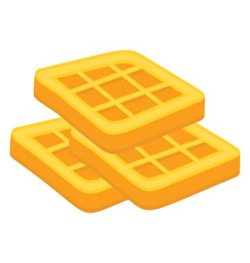 Kepekli kahvaltı waffle kare şeklinde