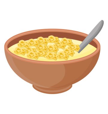 Sağlıklı süt kahvaltı için bir kase mısır gevreği