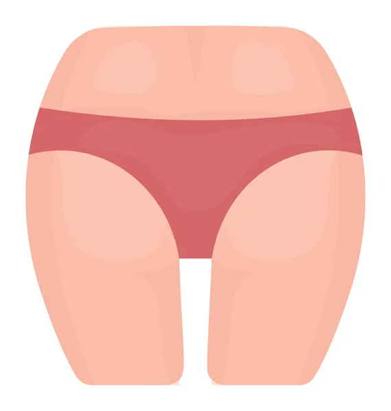 Unterkörper Eines Menschen Soll Weibliche Unterleibssymbole Symbolisieren — Stockvektor