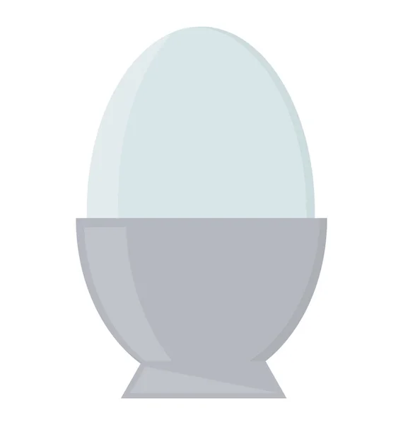 Hard Boiled Egg Egg Cup Healthy Breakfast — Stock Vector