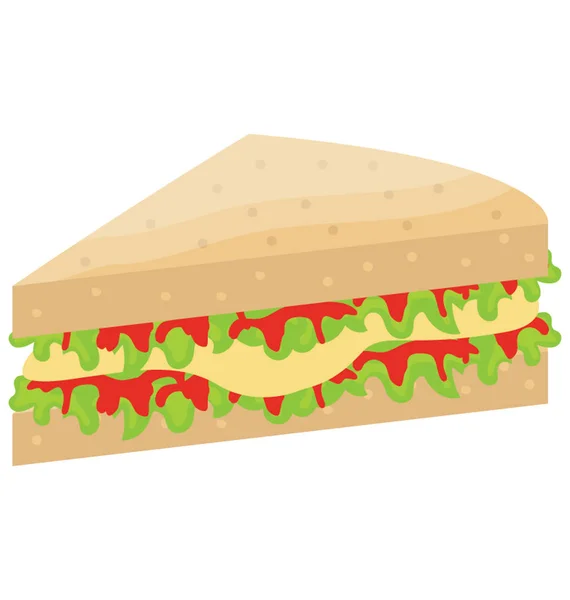 Sandwich Fromage Tomates Laitue Pain Grillé — Image vectorielle