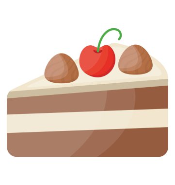 Krem ve kahve bölümünü katmanları üst bir kiraz ile aromalı 