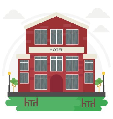 Bir ülke otel, konaklama için bina Yerel