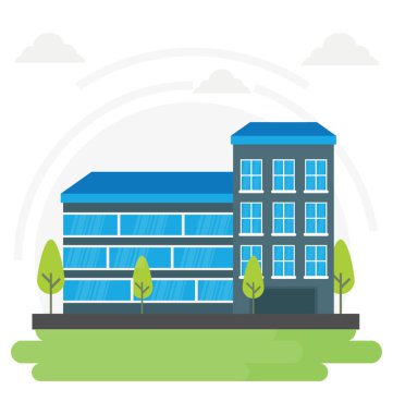 Düz simgesi tasarım yeni bir modern daire bina