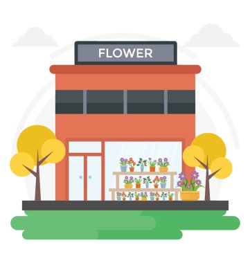 Çiçekler ve ağaçlar çiçek dükkanı sunma dışında sahip Mağazası