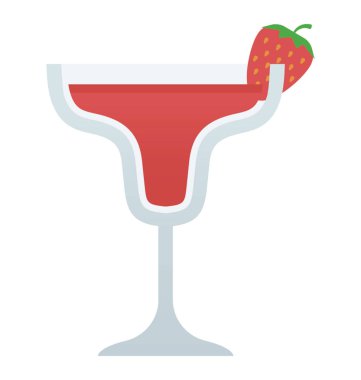 Bir bardak içecek o ile en iyi temsil eden üzerinde çilek çilek daiquiri sahip 