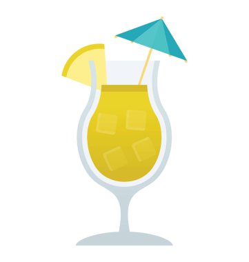 İçinde kireç ve dekorasyon tornavida kokteyli temsil eden üst içecek bir düz cam 