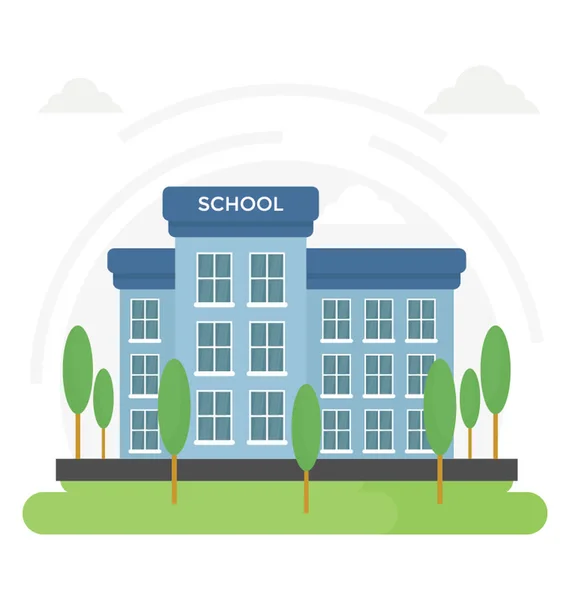 Edifício Escola Secundária Tradicional —  Vetores de Stock