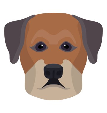 Buruşuk kısa kaslı yüz köpek pug tasvir eden küçük gözlü 