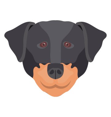 Küçük kulaklar ve siyah yüz İngiliz mastiff ifade eden bir köpekle 