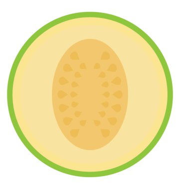 Bir yuvarlak biçim sahip küçük tohum, meyve kavun