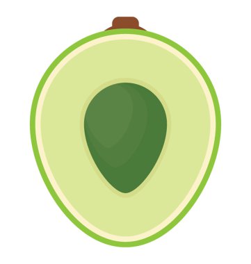 Bir yarım kesilerek taze parça meyve şeftali bir tohum, avokado gibi