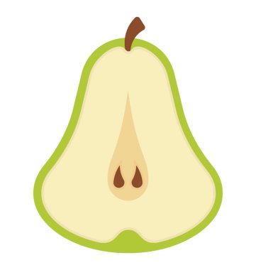 Yarım parça tohum ve kök, armut ile kesme