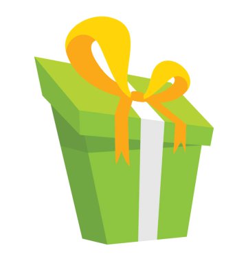 Kaydırılan alışveriş hediye kutusu simge vektör görüntü 