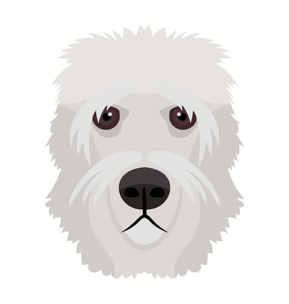 Perro Una Raza Grande Color Blanco Nieve Que Representa Perro — Vector de stock