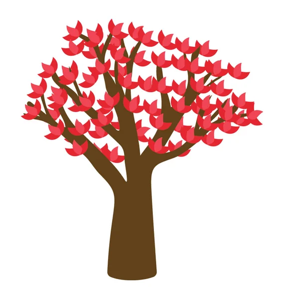 Hermoso Árbol Sakura Flor Cerezo Primavera — Vector de stock