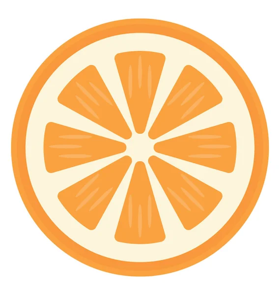 Eine Runde Frucht Mit Zitronensaft Inneren Orange — Stockvektor