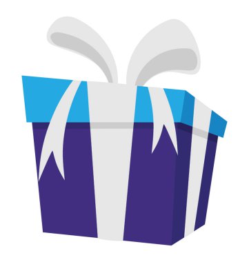 Hediye paketi güzel şerit yay ile sarılmış 