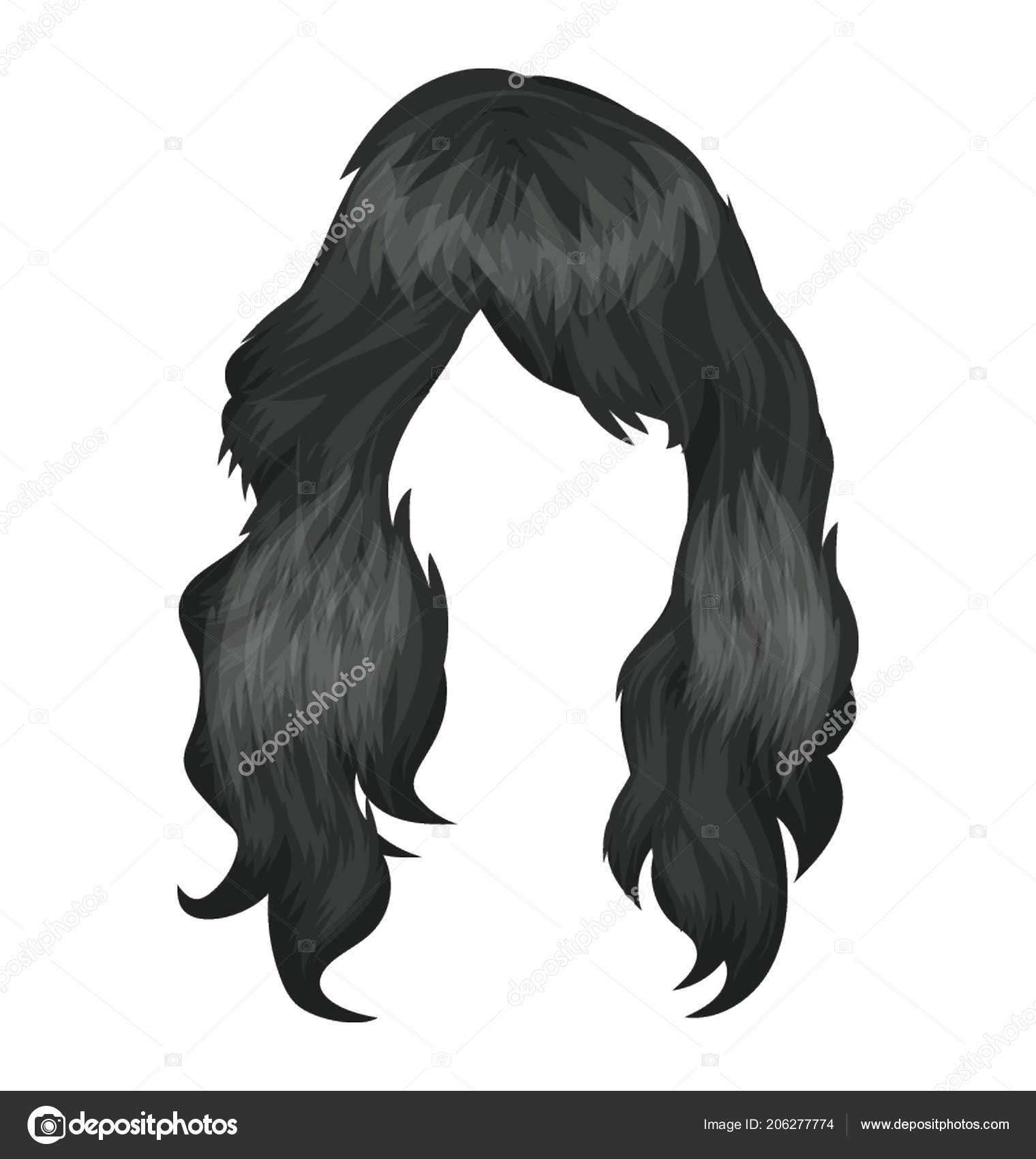 Girl Wavy Hairs Steps Longer Hair Denoting Feather Cut Icon Stock Vector  Image by ©vectorsmarket #206277774