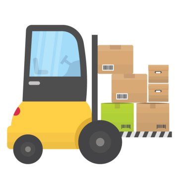 Paketleri kaldırma bir ambar yönetimi kamyon Bu forklift simge yoktur