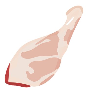 Kuzu deri üzerine gigot resmeden ile bacak parçası 