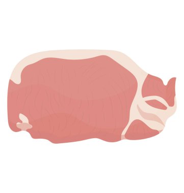 O sığır eti tasvir eden beyaz yağlı madde ile bir yuvarlak köfte