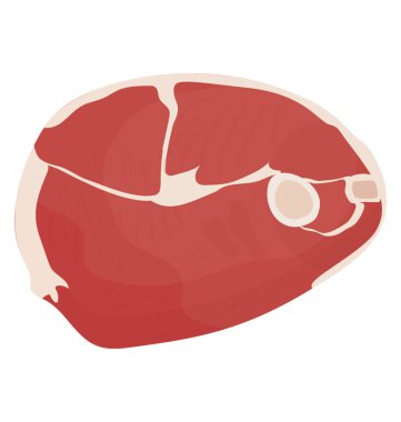 Bu parça biftek tasvir eden beyaz yağlı madde ile kırmızı bir köfte 