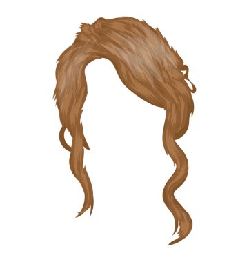 Tamamen her iki tarafta düşen iki saç ayrılmaktadır ile kıllar bağlı