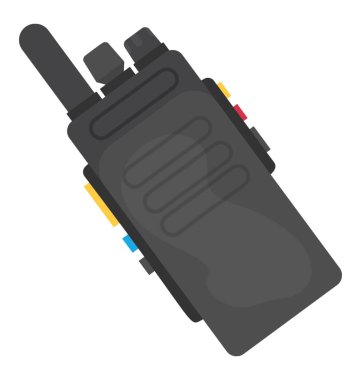 Kapak ve antenas notioning walkie talkie simgesi olan plastik telefon