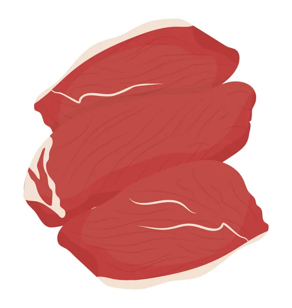 Carne Rossa Manzo Raffigurante Filetto Filetto — Vettoriale Stock