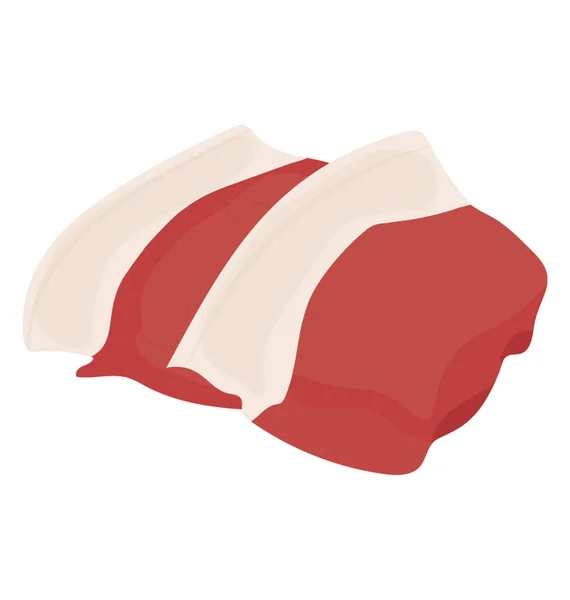 Carne Rossa Forma Cruda Con Grassi Sopra Carne Fresca — Vettoriale Stock