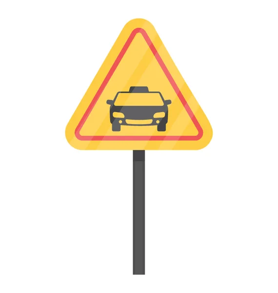 Символ Конічної Форми Дороги Автомобілем Ньому Гравірований Позначає Значок Підставки — стоковий вектор