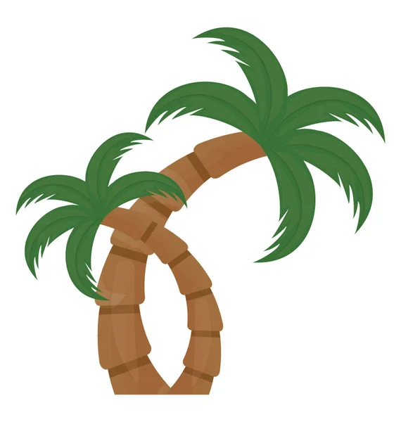 Tropický Strom Listy Tvaru Ruky Ukazující Palmu — Stockový vektor