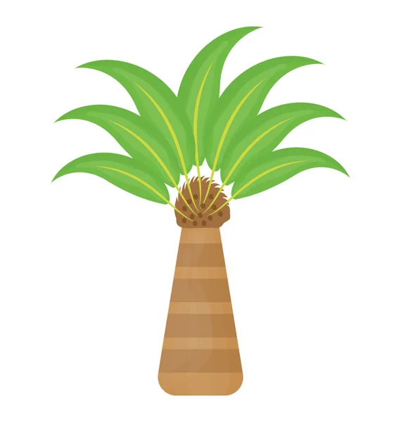 Tropischer Baum Mit Blättern Form Einer Hand Die Eine Palme — Stockvektor