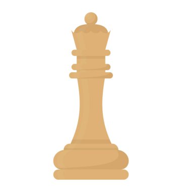 Satranç taşını taç gibi satranç Kraliçe simgesi kavramsallaştırma üst tasarım ile