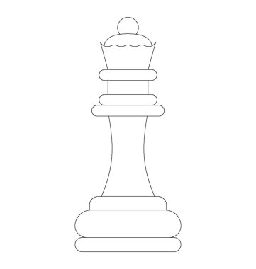 Satranç taşını taç gibi satranç Kraliçe simgesi kavramsallaştırma üst tasarım ile